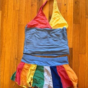Hanna andersson swim Halter Top and Skirt Set